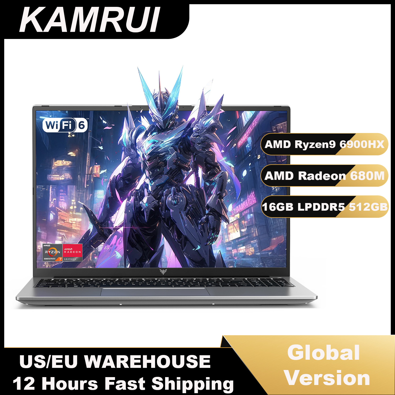 Keyboard Gaming Mac - Игровой ноутбук KAMRUI 16 дюймов, AMD