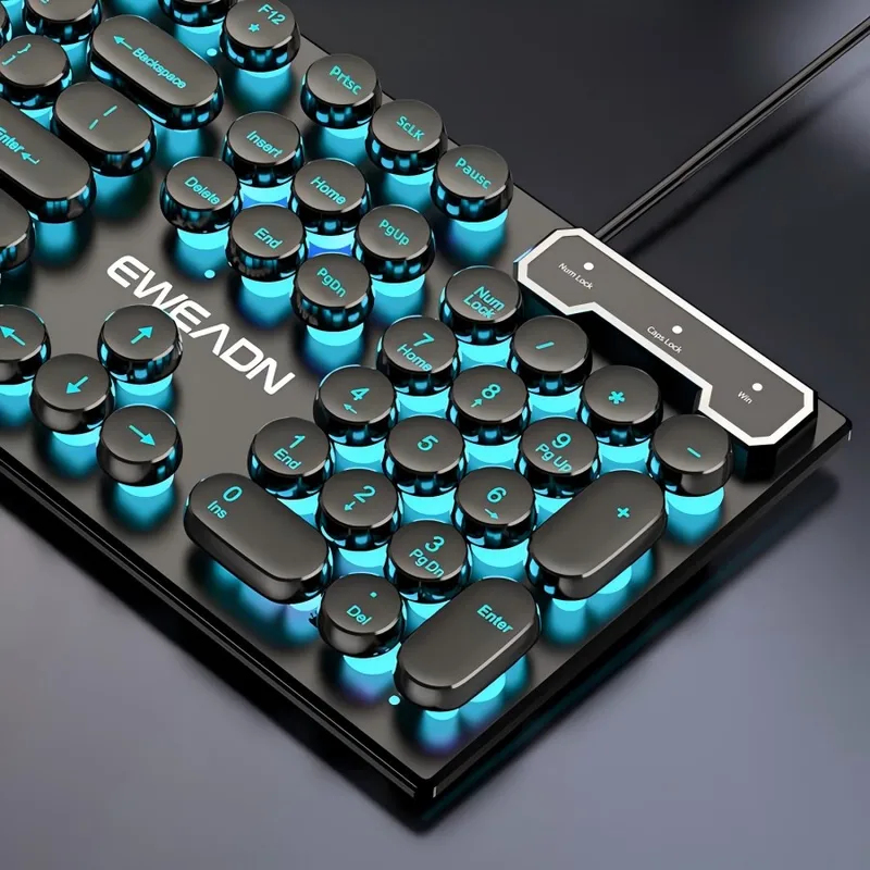 Gaming Keyboard Mechanical - Ретро-панк набор клавиатуры и мыши с