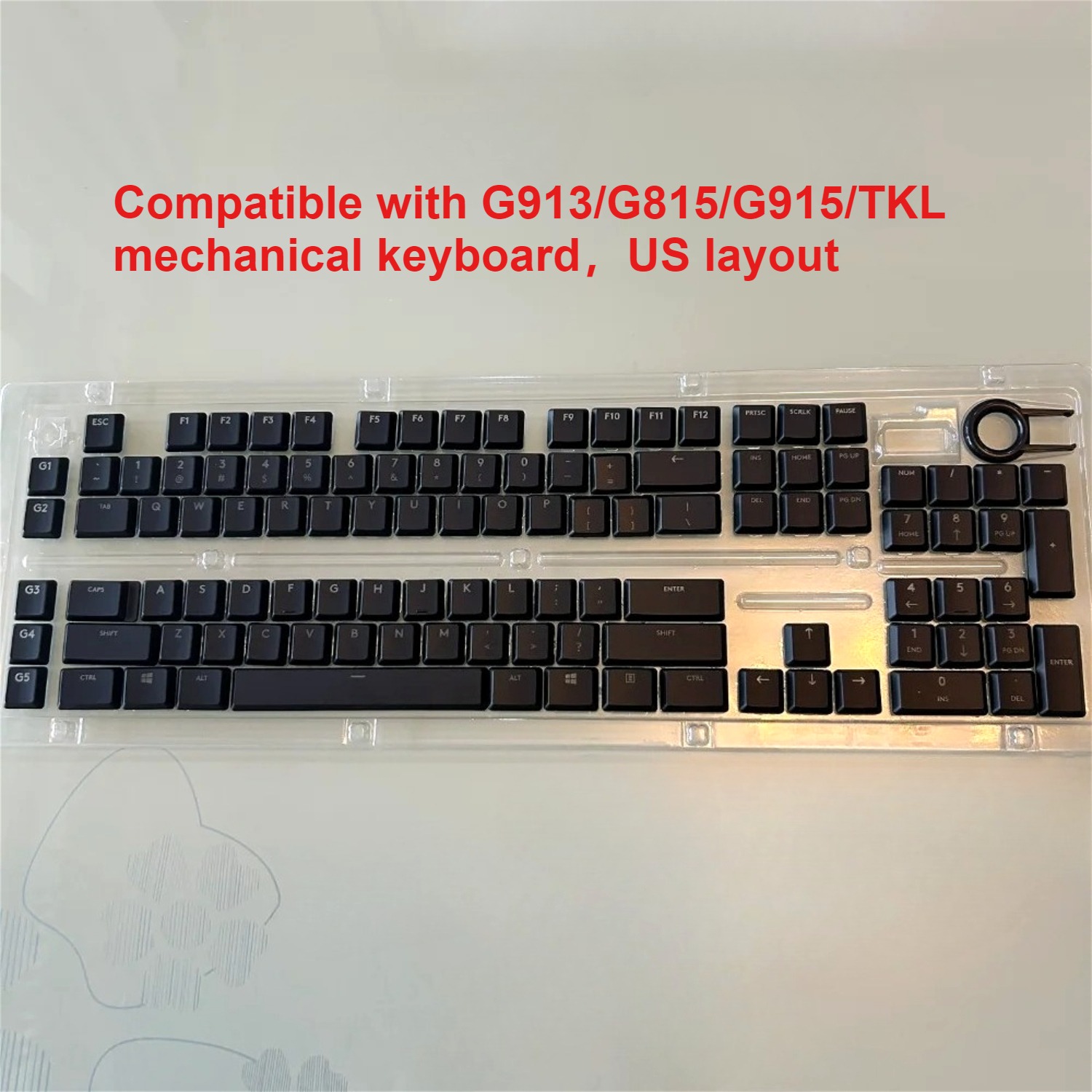 Gaming Keyboard Tkl - Прозрачные низкопрофильные кейкапы, совместимые с американской
