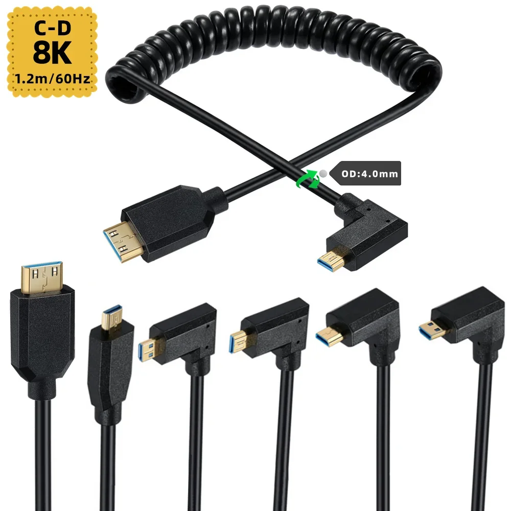 Coiled Usb Cable - Кабель-адаптер Micro HDMI (штекер) - Mini