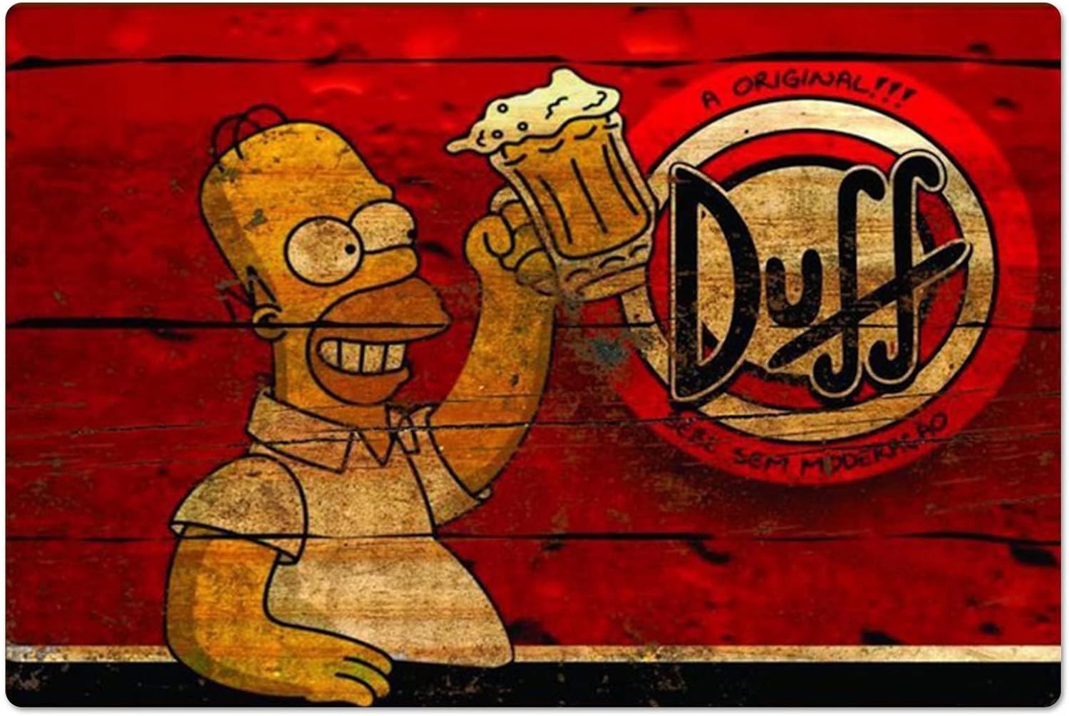 Brass Weight Plate - Ретро-металлический постер Homer Duff Beer, винтажная