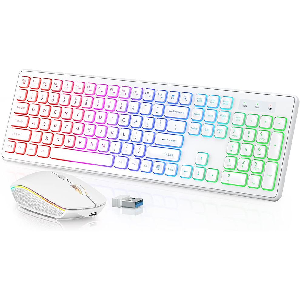 Gaming Keyboard Ergonomics - Беспроводная клавиатура и мышь с подсветкой,