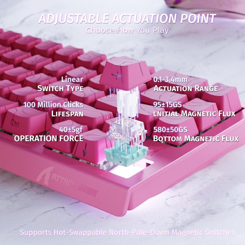 Клавиатура ATTACK SHARK X68 HE – обзор и цена Keyboard Gaming Mac