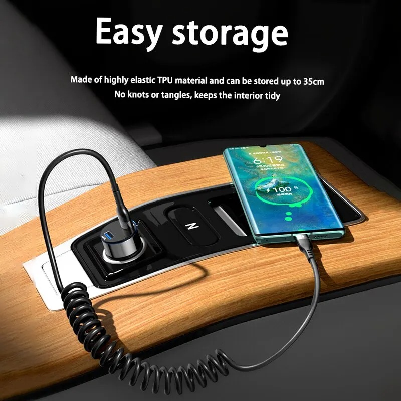Кабель USB-C на USB-C 5A для б – обзор и цена Coiled Usb Cable