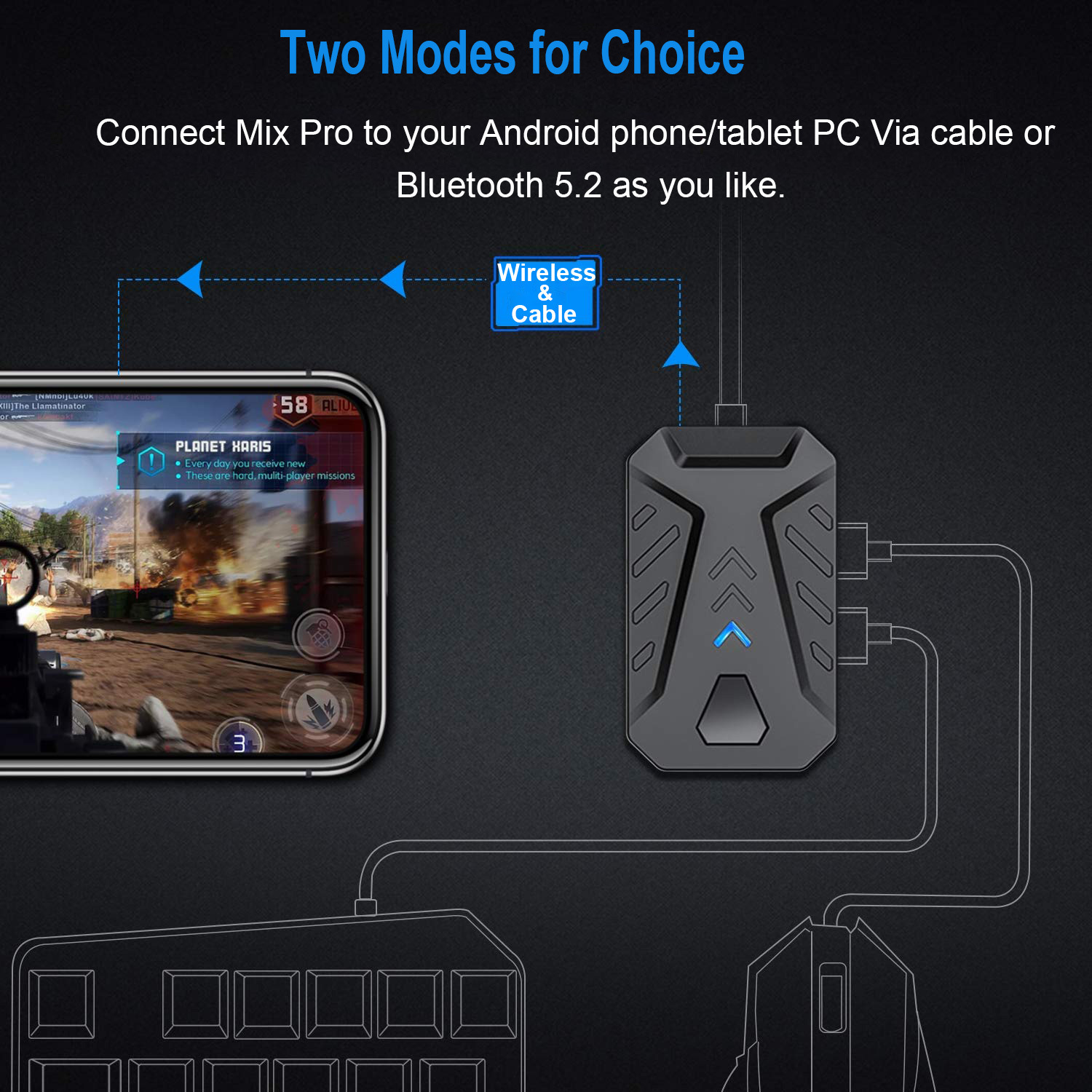 Конвертер мобильных игр, компл – обзор и цена Gaming Keyboard And Mouse Mobile