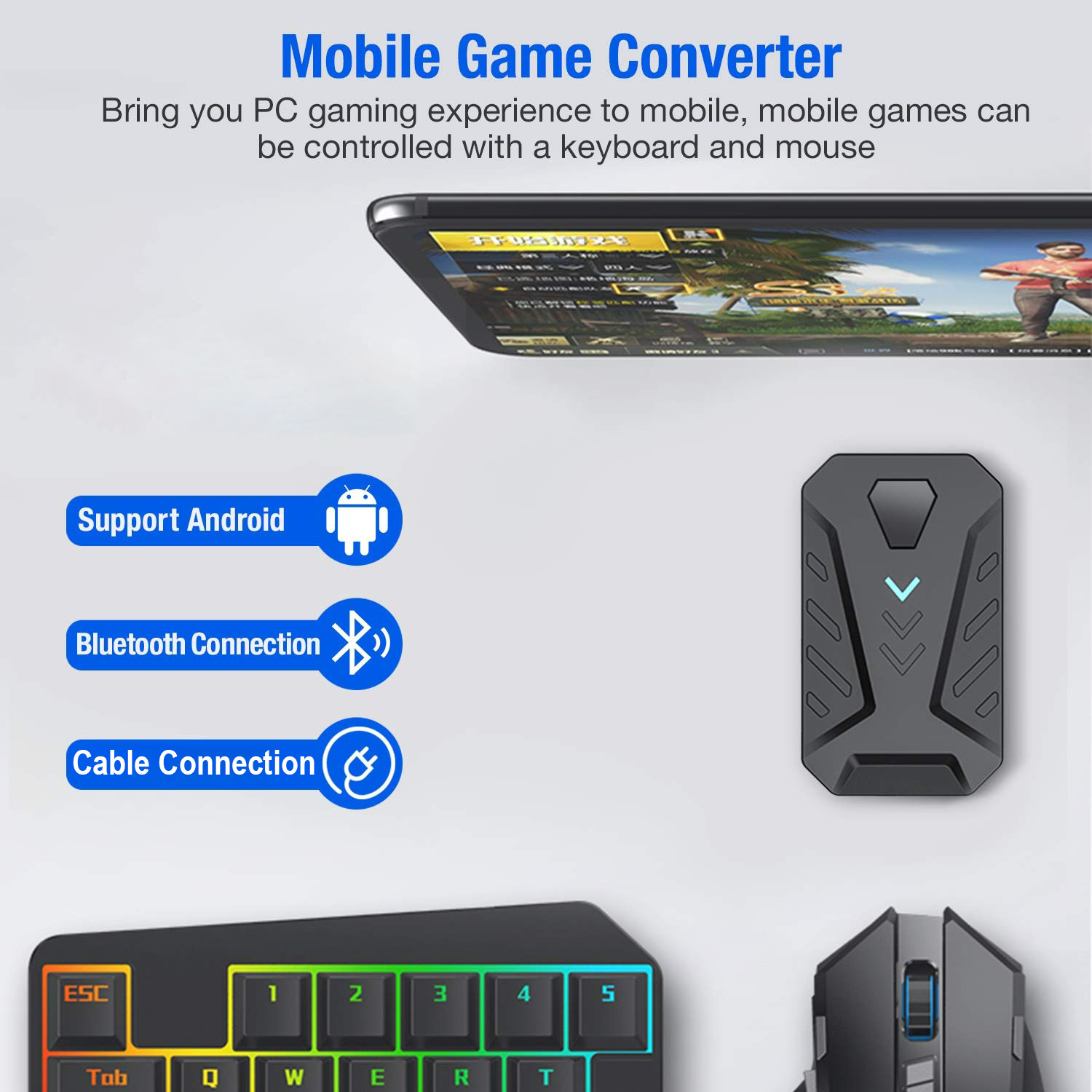 Конвертер мобильных игр, компл – обзор и цена Gaming Keyboard And Mouse Mobile