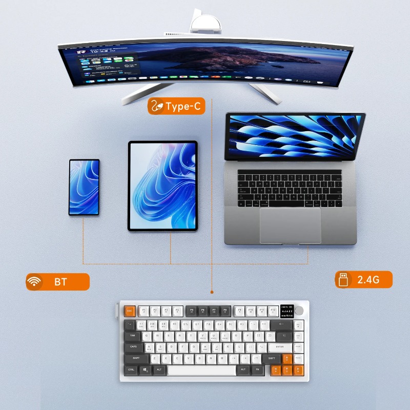 Клавиатура AJAZZ AF82 75% Tri- – обзор и цена Keyboard Gaming Mac