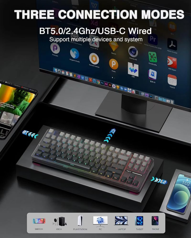 Беспроводная механическая клав – обзор и цена Gaming Keyboard Tkl