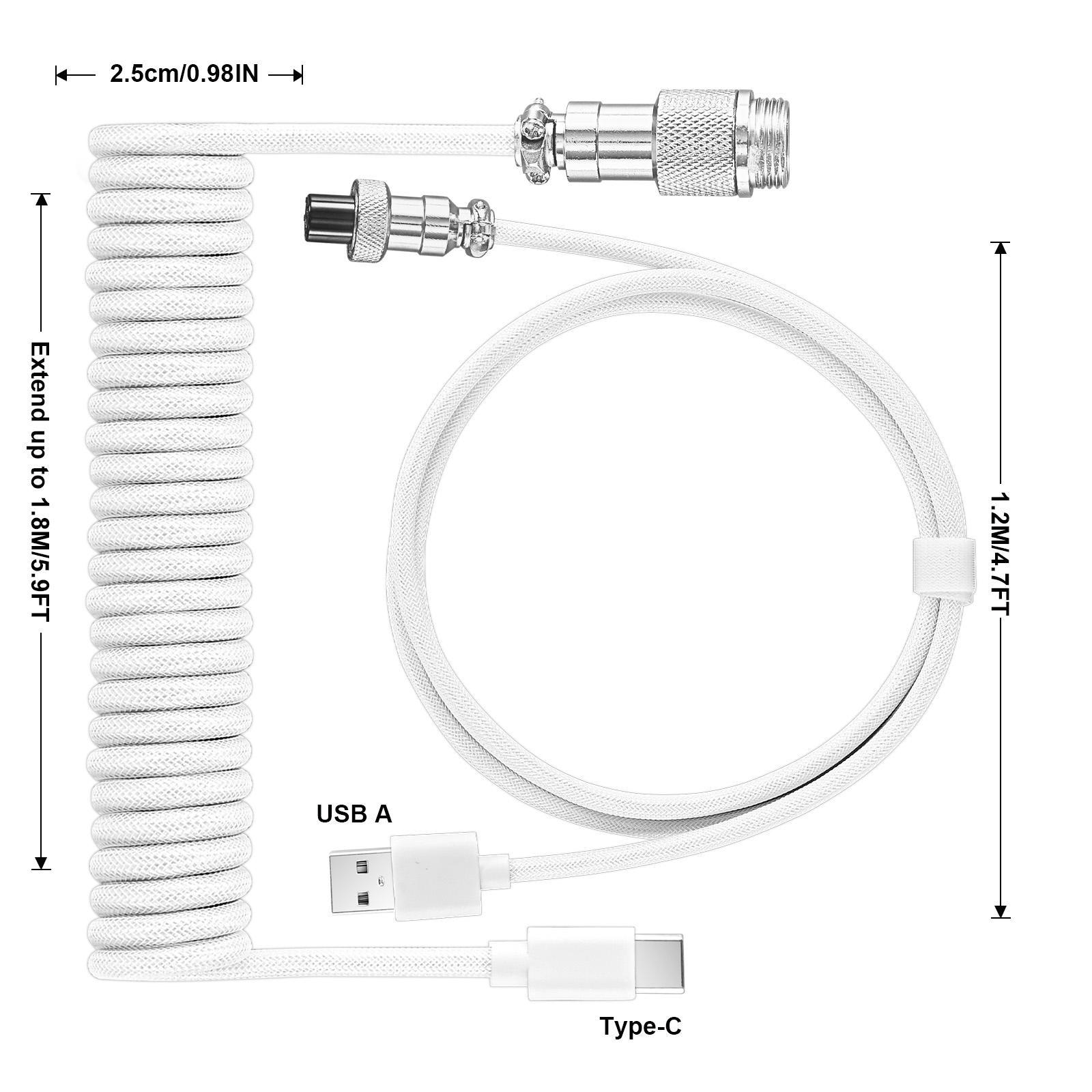 Тип C Механическая клавиатура  – обзор и цена Coiled Usb Cable